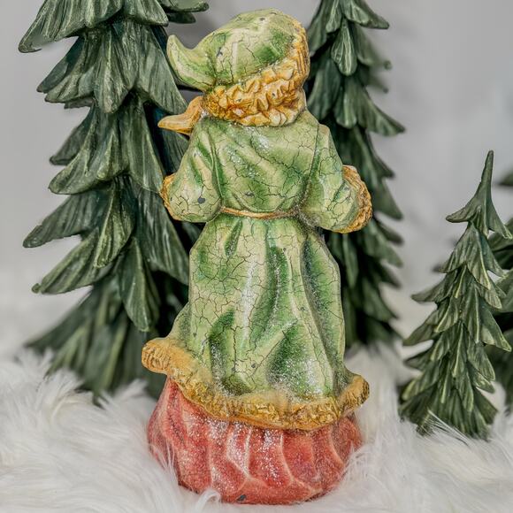 Victorian Santa/Father Christmas Tabletop Decor in Pastel Hues Light Glitter-12” - Picture 8 of 10